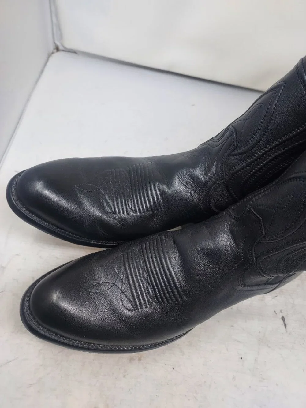 TECOVAS MENS THE CARTWRIGHT MIDNIGHT BLACK COWBOY BOOT